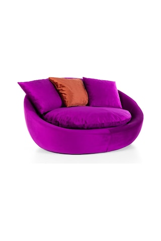 Miss Worble Fotelja Berjer Tekli Döner Koltuk Mor