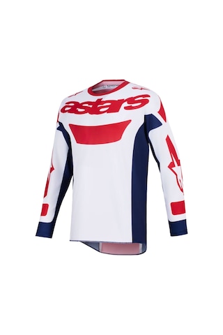 Alpinestars Racer Riway Off-road Motosiklet Jerseyi Beyaz Kırmızı Siyah