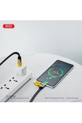60w 1metre Pd Hızlı Fast Destekli 4 Lü Usb-a ,type-c , Lightning Dayanıklı Data Şarj Kablosu