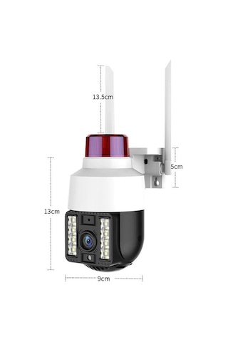 Teknomila Çakarlı 8mp 4k Speed Dome Kablosuz Dış Mekan Kamera 5x