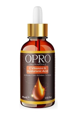 Opro Cosmetics C Vitamini & Hyaluronik Asit Aydınlatıcı Etkili Cilt Bakım Serumu 30 Ml - Niacinamide