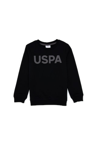 U.S. Polo Assn. Erkek Çocuk Siyah Basic Bisiklet Yaka Sweatshirt 50307801-VR046