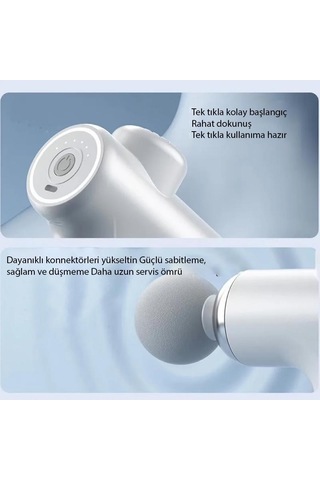Aeriashield Coofbe 6 Fonksiyonlu Titreşimli Yoğurmalı 4 Başlıklı Masaj Aleti Darbeli Masaj Tabancası Kas  001