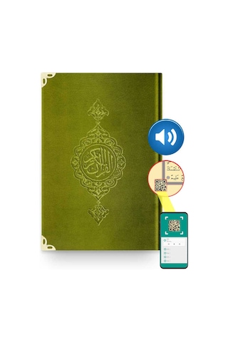 Hafız Boy Kadife Kur'An-I Kerim (Yeşil. Yaldızlı. Mühürlü) N11.3254