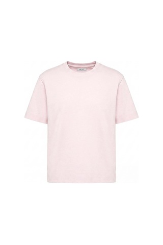 Nauvè Bisiklet Yaka Basic Tişört Pembe