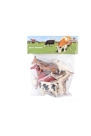 Sh-9001-vardem Poşetli 6pcs 8 İnch Çiftlik Hayvan Ve Dinozor Set