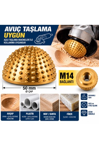 Ahşap Ve Plastik Raspalama Törpüsü M14-50mm Çap