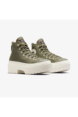 Converse Chuck Taylor All Star Lugged Heel Unisex Yeşil Deri Platform Botdüza11163c