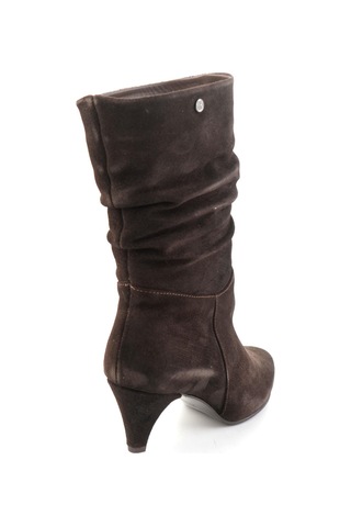 Bambi Kahve Süet Hakiki Deri Kadın Bot & Bootie K02750150102 Kahverengi