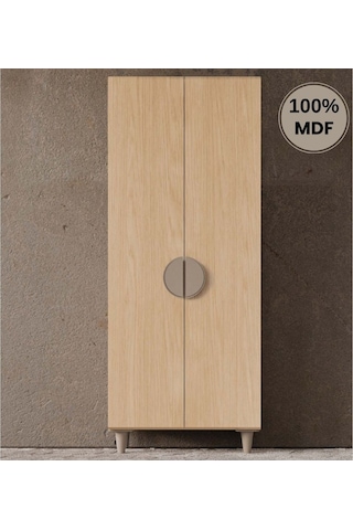 Ladin 2 Kapak Mdf Ayaklı Tasarım Gardırop Rota