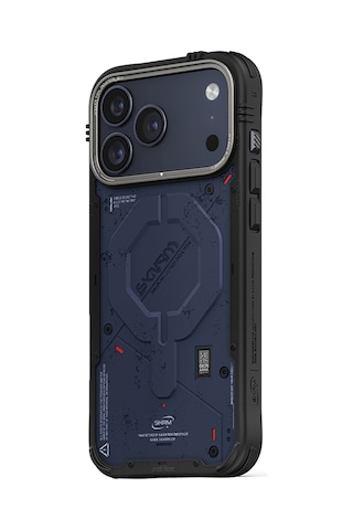 Apple Uyumlu iPhone 17 Pro Max  Kılıf M-safe Şarj Özellikli Airbag Tasarımlı Skinarma Vigor Kapak Mavi Mavi