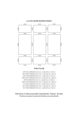 Diecor Dekoratif Boyanabilir Montaja Hazır 2.5cm Duvar Çıtası Kolay Kolay Uygulanır Ustalık Gerekmez Dıy Beyaz 2,5 Cm Model:xa264