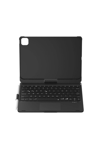 İpad Uyumlu Pro 11 2024 F11 Ats Kılıf Magic Dönen Klavyeli Tablet Kılıf - Siyah Tablet Kılıfı