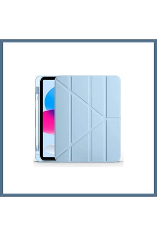 Buradabulabilirsin iPad Uyumlu 2025 10.9 10.nesil A16 Kılıf Kalemlikli Mars Tablet Kılıfı - Mavi Bbz