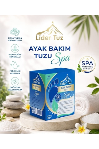 Ayak Bakım Tuzu Spa 1 Kg 4x250 Gr %100 Doğal Mineralli Kaya Tuzu Ve Epsom Tuzu