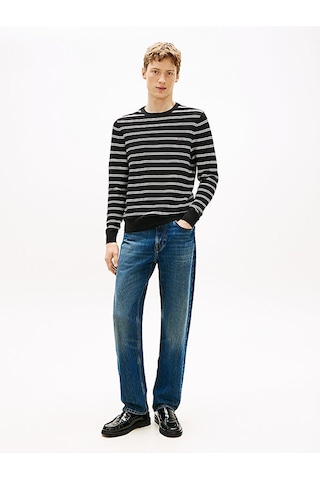 Tommy Hilfiger Seasonal Structure Cneck Erkek Siyah Kazak - Mw0mw41643 Siyah