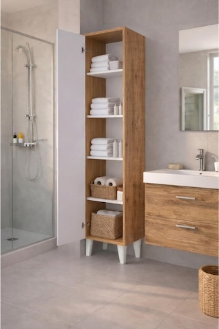 Tr Çok Amaçlı Ahşap Banyo Dolabı Diğer