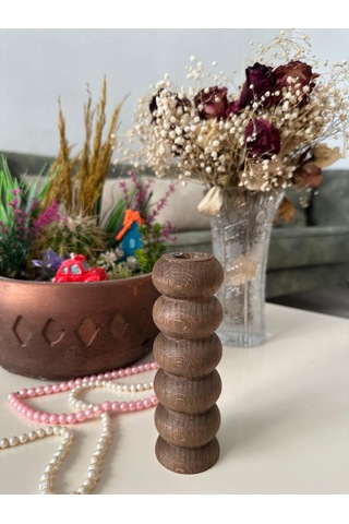 Sammwood Doğal Ahşap Şamdan Tekli