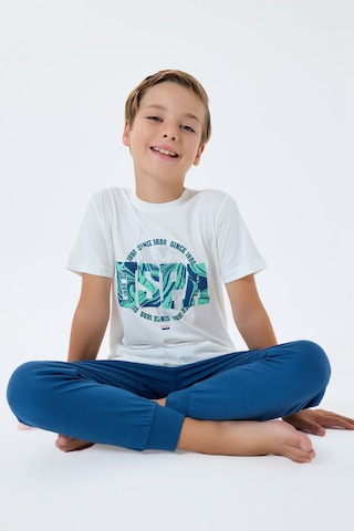 U.S. Polo Assn. Beyaz Erkek Çocuk Pijama Takımı