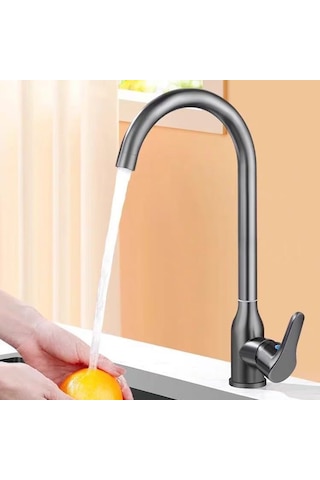 Mutfak Musluğu Döndürülebilir Sıcak Ve Soğuk Çamaşır Yıkama Lavabo Musluk, G Tek Soğuk Fırçalanmış Paslanmaz Çelik