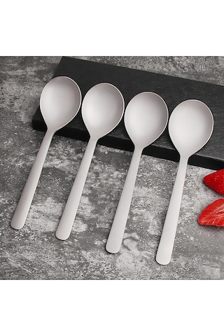 Xindoker Titanyum Bestecke: Hafif 35g Dışarıda Kamp Ya Da Piknik İçin Taşınabilir Gümüş Renkli 18.2cm Yemek Kaşığı Normal Boyut