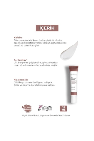 Sinoz Göz Altı ve Çevresi İçin Nemlendirici Göz Kremi 15 ML