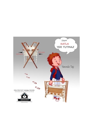 Organik Beşik - Şipşak Topla Katla Sallanır - Anne Yanı W3 Ekru