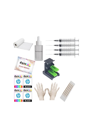 Hp 4515 4645 1015 (650) Kartuş Dolum Set 500 ML Siyah+3X100 ML Renkli