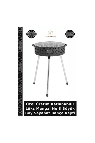 Özel Üretim Katlanabilir Lüks Mangal No 3 Büyük Boy Seyahat Bahçe Keyfi Çok Renkli