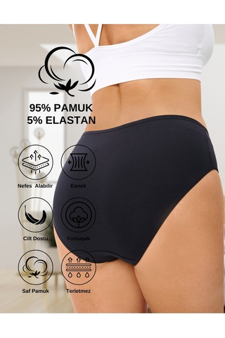 Alya Underwear Kadın Külot Basic Slip Renkli Pamuklu Iç Çamaşırı 10'lu Paket Multicolor-x32 Multicolor - X35