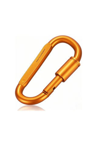 Suofeng Altın Renkli Alüminyum D Tipi Kilitleme Kilitli Anahtar Kilitçigi - Hafif Dış Mekan Çantası Aksesuarı