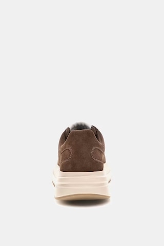 Guess Elba Deri Erkek Sneaker Ayakkabı Fmflbasue12 Kahverengi