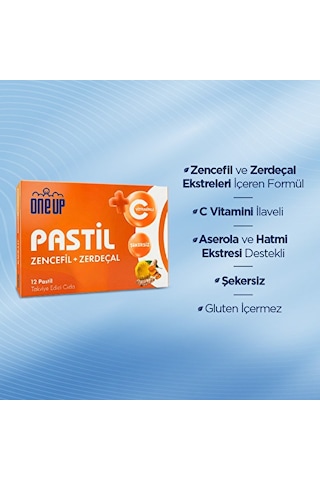 One Up Pastil Zencefil + Zerdeçal 3 x 12 Pastil