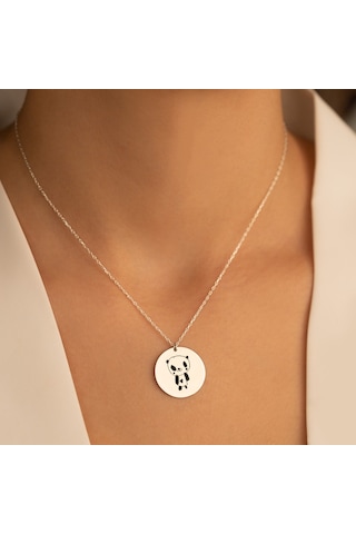 Dkmn Gümüş Kişiye Özel Resimli 925 Ayar Gümüş Kolye