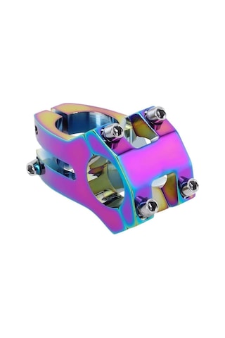 Wake Rainbow Bisiklet Kısa Gidon Boğazı 40mm Bisiklet Yedek Parça Aksesuarı Wake Rainbow Açık Gri