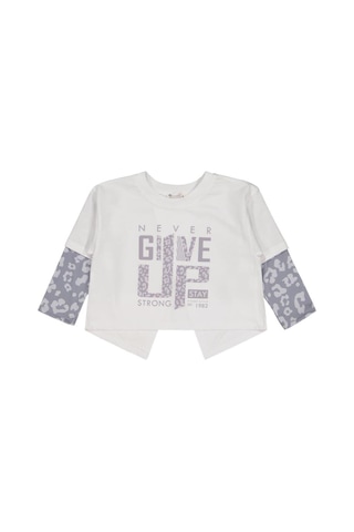 Civil Girls Leopar 2-5 Yaş Sweatshirt Beyaz