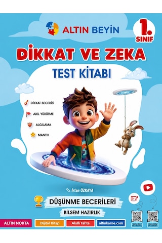 Altın Nokta Yayınları 1. Sınıf Altın Beyin Dikkat Ve Zeka Kitabı İle Matematik Test Kitabı Seti 2 Kitap