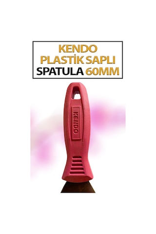 Plastik Saplı Spatula No 60 Ekonomik, Paslanmaz Spatula Ağız Genişliği 60 Mm
