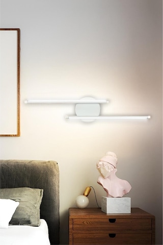 Sare Aplik Beyaz Renk Modern Tasarım - Hol - Banyo - Mutfak - Salon-yatak Odası Gün Işığı Led Aplik Beyaz