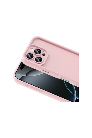 Goocamp Apple Uyumlu iPhone 16 Pro Max Kılıf Kamera Korumalı Ananas Kapak - Pembe Pembe