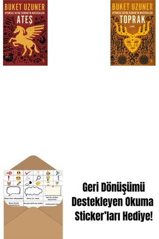 Uyumsuz Defne Kaman'ın Maceraları - Ateş + Uyumsuz Defne Kaman'ın Maceraları - Toprak + Okuma Sticker'ları