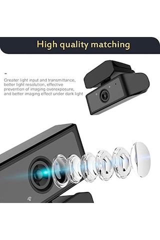 Bilgisayar Kamerası 1080hd Webcam Bilgisayar Pc Webcamera Usb Canlı Yayın Video Çağrı Konferansı Çalışması Dropship Renk: C