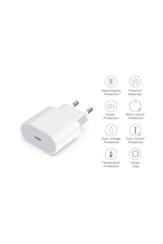 Apple Uyumlu iPad Mini 6.Nesil 20W Usb-C Girişli Hızlı Şarj Cihazı Adaptör - İthalatçı Garantili