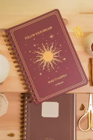 Bullet Journal Edition A5 15x21 Cm Spiralli Noktalı Tarihsiz Not Defteri Güneş