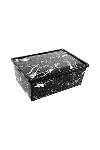 Trend Box Black Marble- Dekoratif Saklama Kutusu 10 Litre