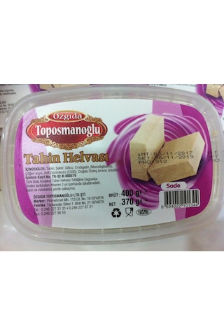 Özgıda Toposmanoğlu Sade Helva 400 G