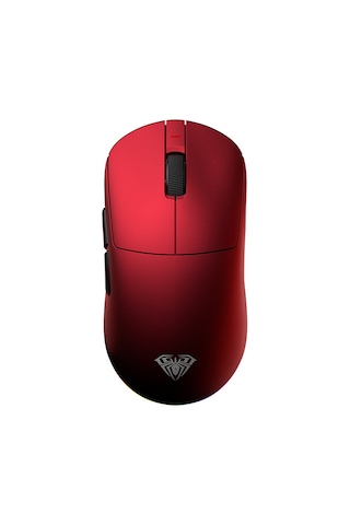 Aula V9 Ultra 42000 Dpı Paw3950 Sensör 8000hz Tri-mode Kablosuz Oyuncu Mouse Rgb Omron Switch Lightweight E-spor Gaming Mouse Kırmızı
