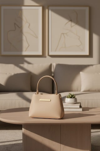 Vellabags Bej Mini Kadın El & Omuz Çantası Nude Ton Modern Şık Günlük Çanta Bej - Bej