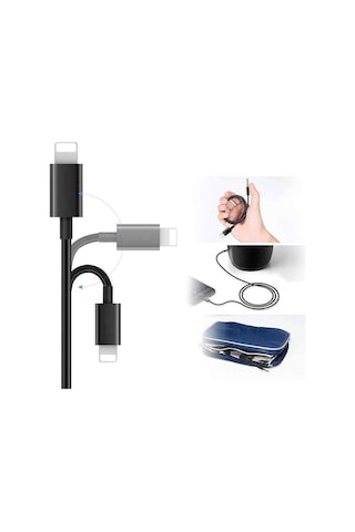 Microcase AL2959 Lightning to 3.5 mm Aux Çevirici Kablo Siyah
