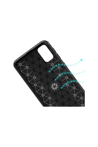 Samsung Uyumlu Galaxy A81 Note 10 Lite Kılıf Zore Ravel Silikon Kapak Siyah